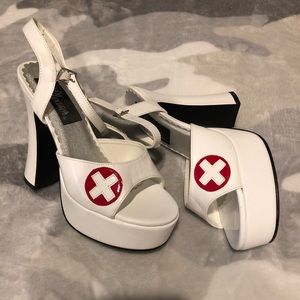 Pleaser Shoes - Pleaser nurse dolly-10 platform heel Pleaser Shoes - Pleaser nurse dolly-10 platform heel